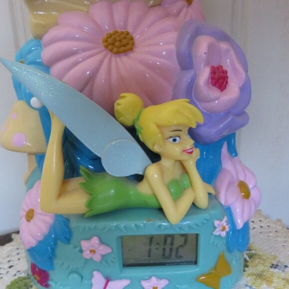 Vintage Disney Tinkerbell Projection Clock Working (93V) - Picture 1 of 9